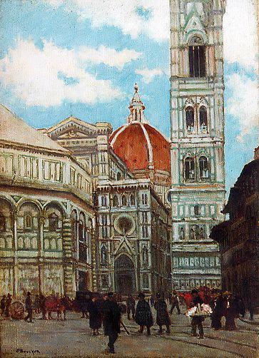 Santa Maria Dei Fiore Et Le Campanile À Florence (titre Inscrit) — Joseph-félix Bouchor