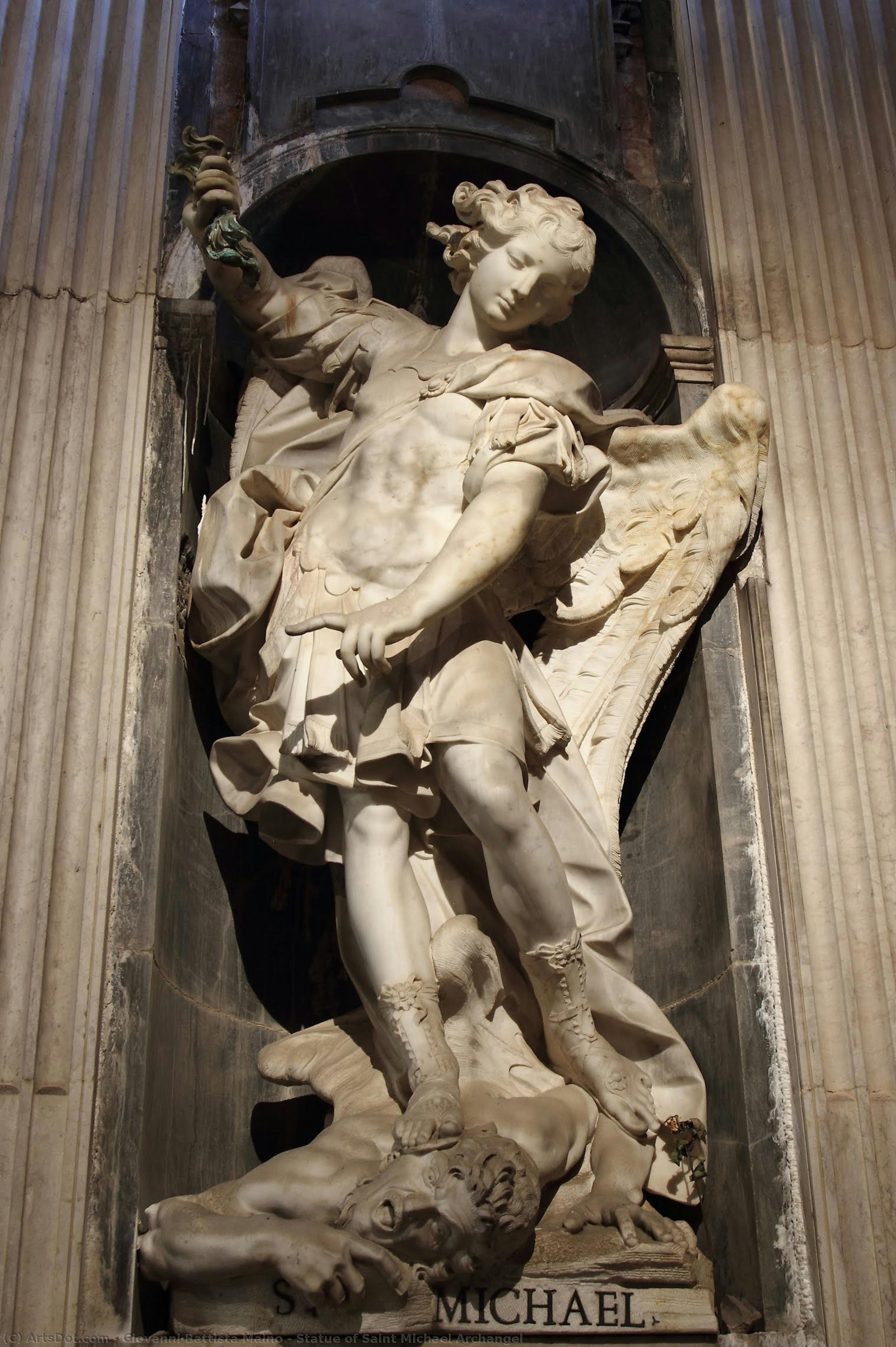 Statue Of Saint Michael Archangel — Giovanni Battista Maini
