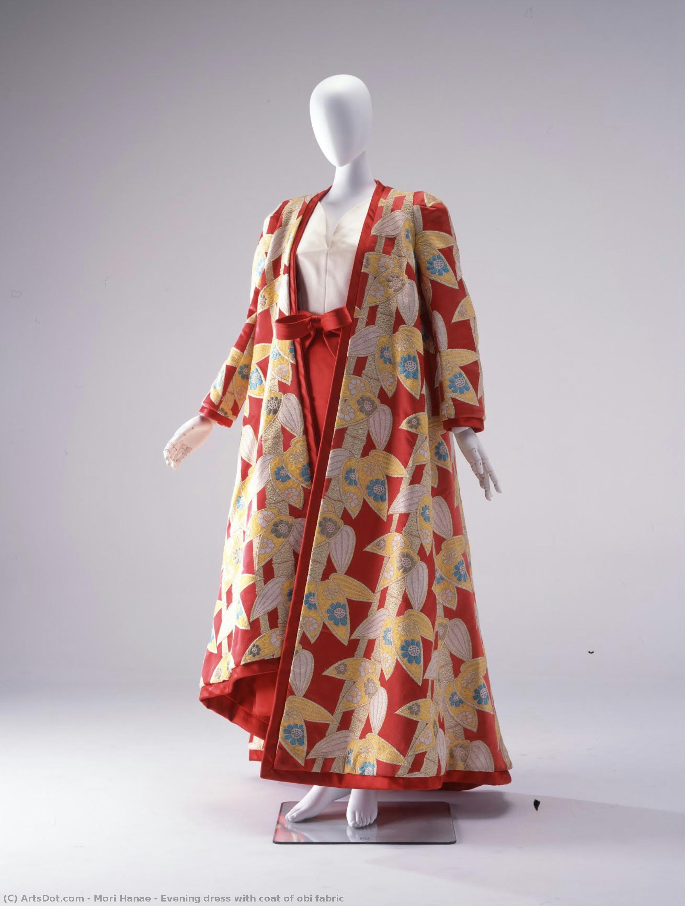 Evening Dress With Coat Of Obi Fabric — Mori Hanae