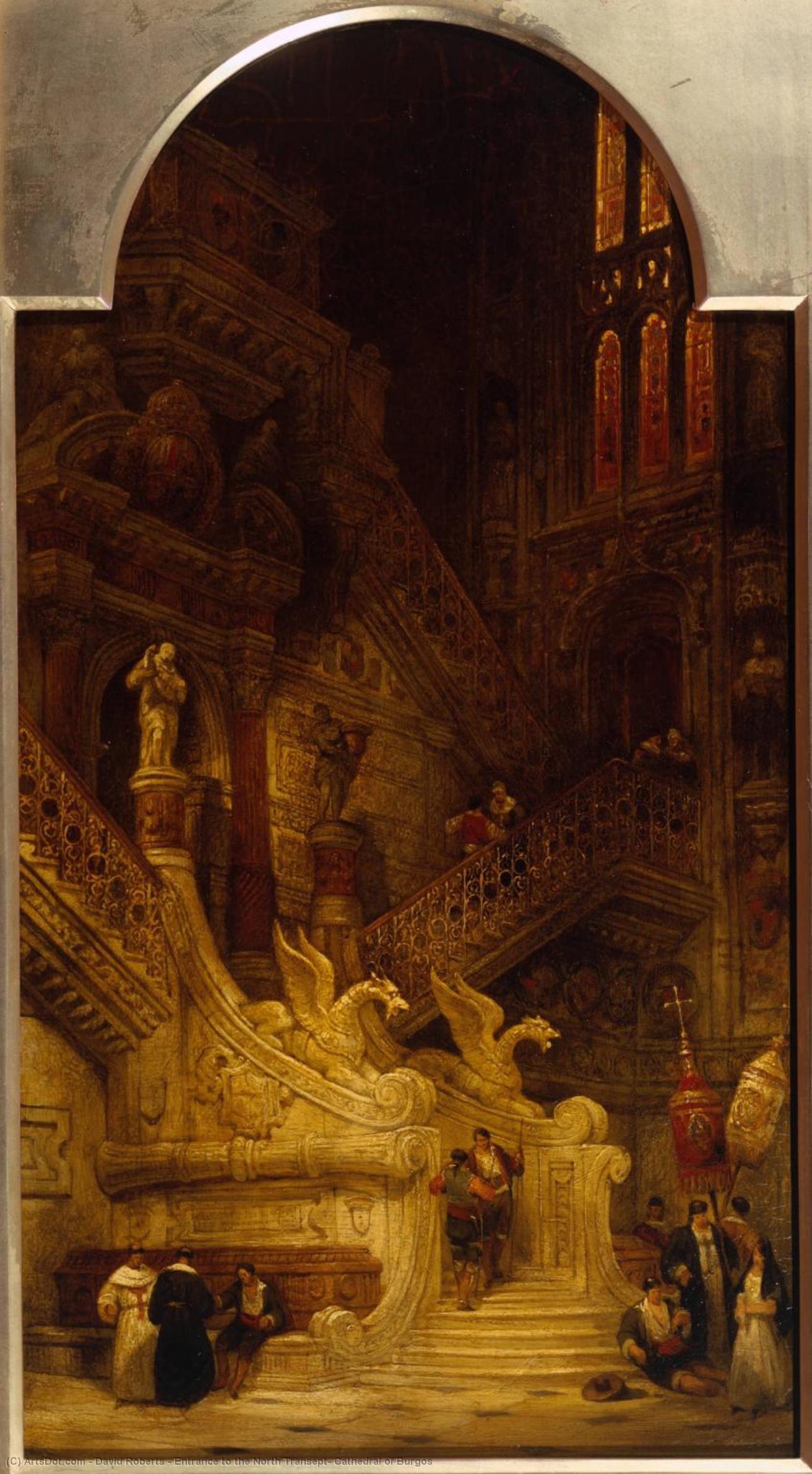 Entrance To The North Transept, Cathedral Of Burgos — David Roberts