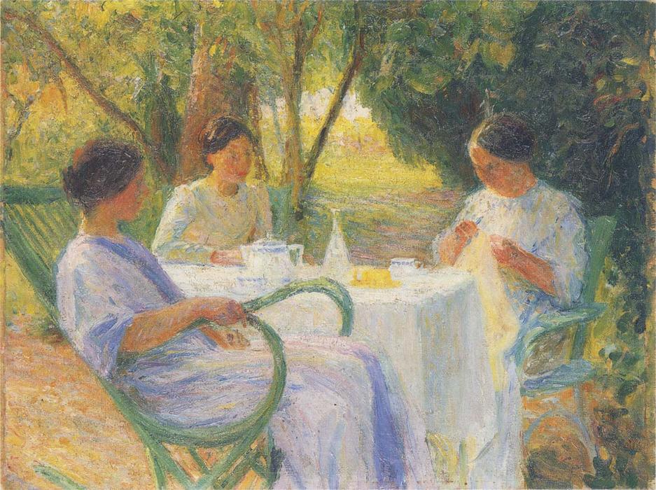Jeune Femmes En Jardin De Marquayrol — Henri Jean Guillaume Martin