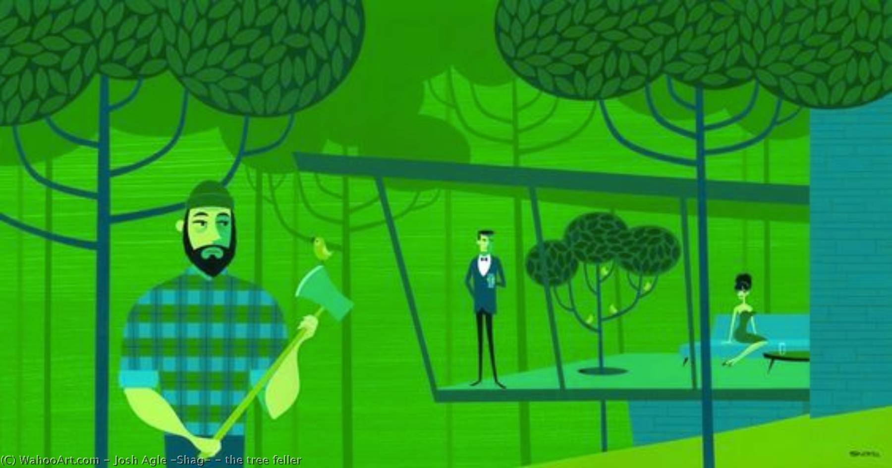 The Tree Feller — Josh Agle (shag)