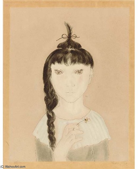 Girl Holding A Flower — Léonard Tsuguharu Foujita