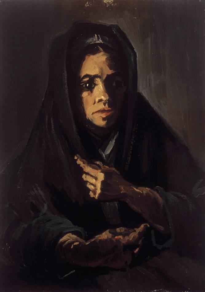 Head Of A Peasant Woman In A Green Shawl — ヨース・ヴィンセント・デ・ヴォス