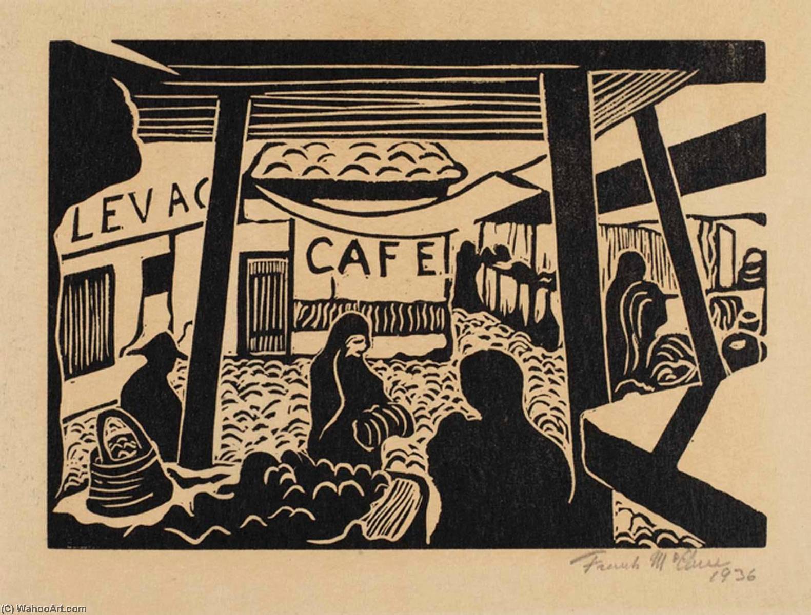 Market With Cafe Sign — Frank Mcclure