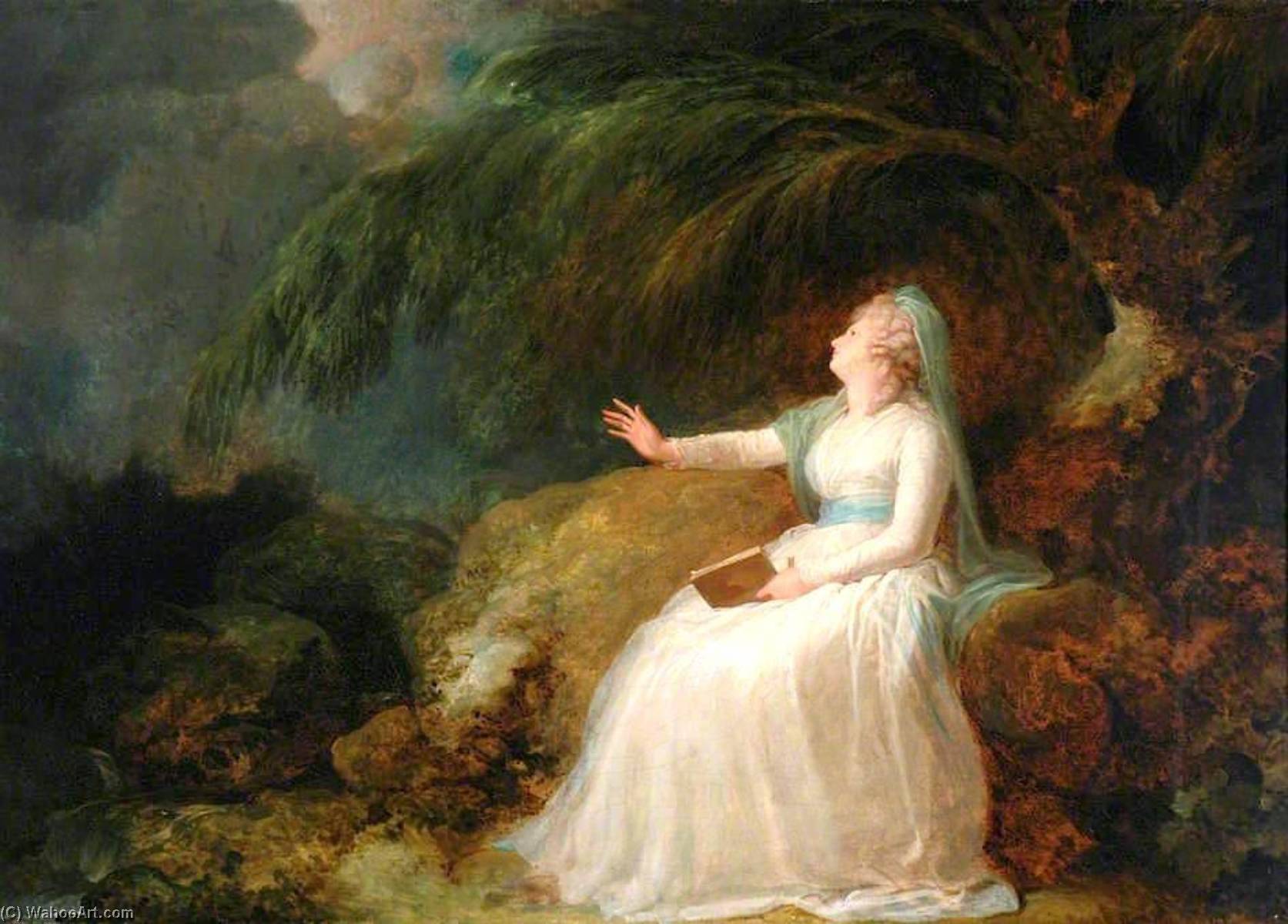Mrs Siddons Reading In A Grotto — Richard Cosway
