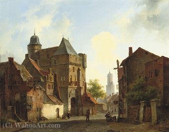 A Peaceful Town Square In Summer — Johannes Hilverdink