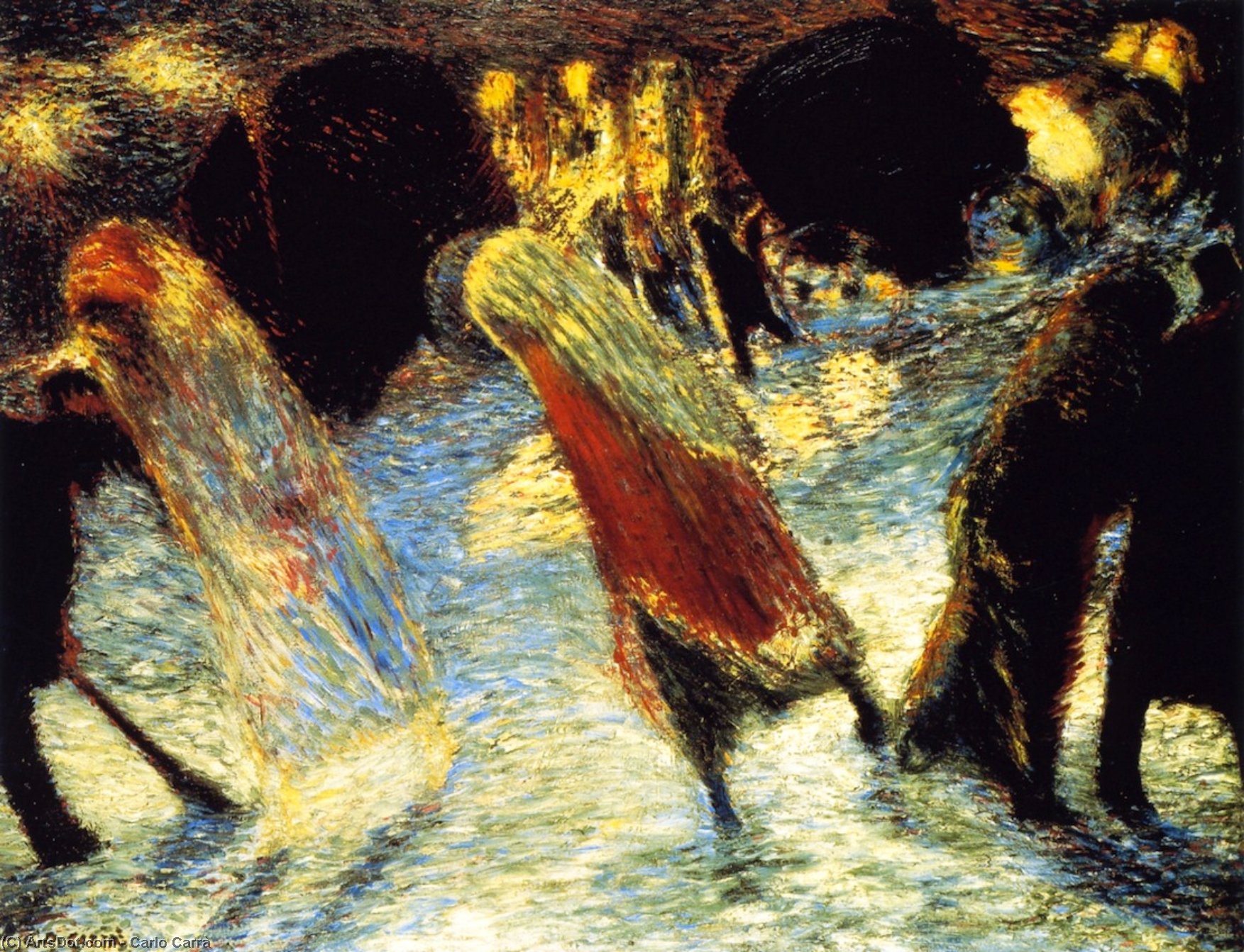 Verlassen Des Theaters — Carlo Carrà