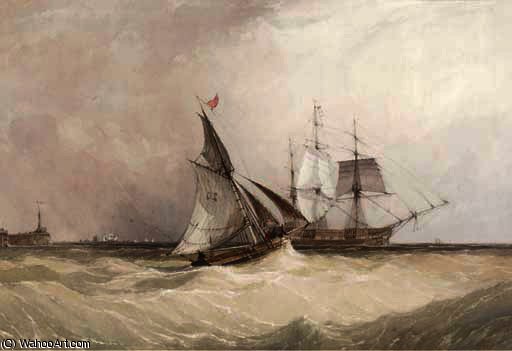 A Cutter Running Out To Meet The New Arrival — Charles Bentley