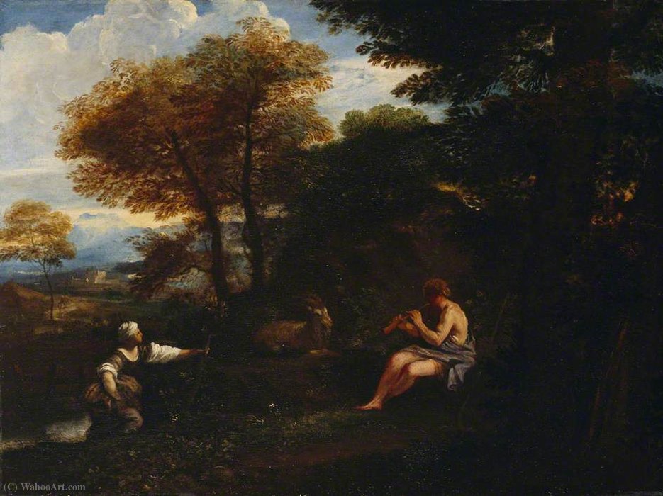 A Wooded Landscape — Da Pier Francesco Mola