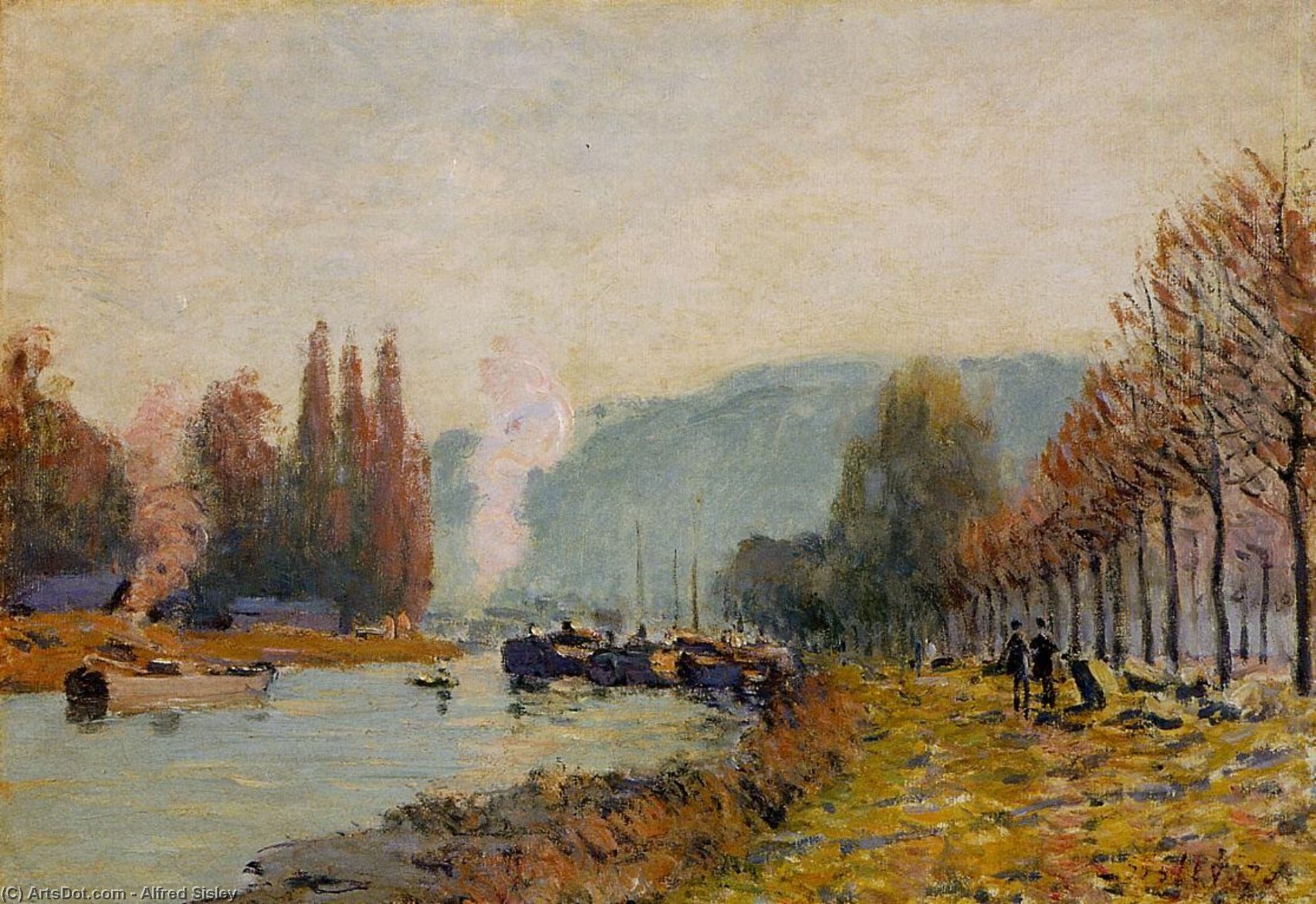 The Seine At Bougival — Alfred Sisley
