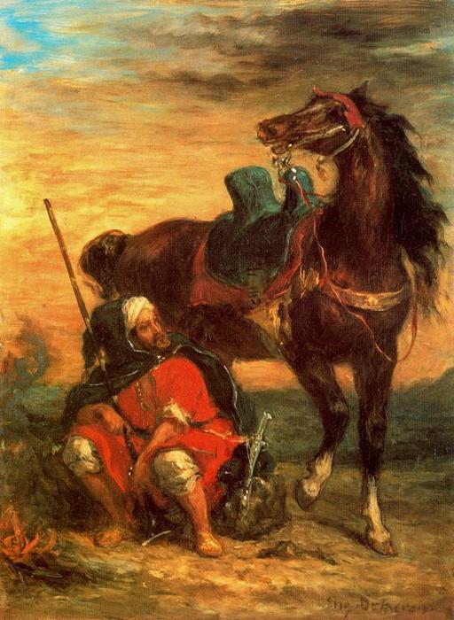 Jinete Árabe — Ежен Делакроа
