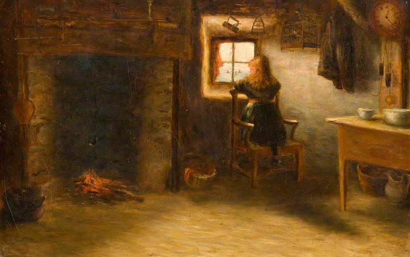 Girl In A Cottage Interior — James Coutts Michie