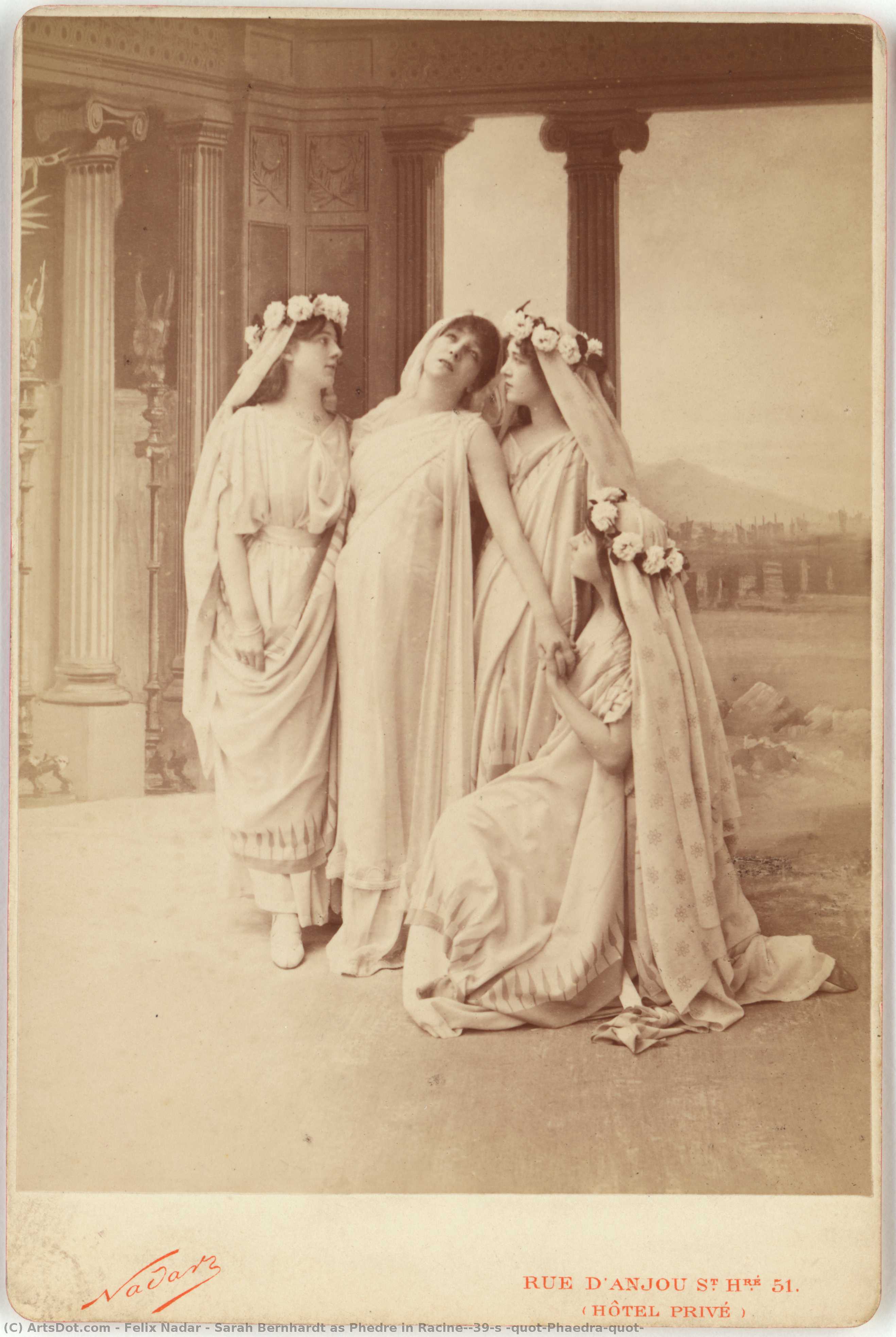 Sarah Bernhardt As Phedre In Racine's ^quot;phaedra^quot; — Félix Nadar