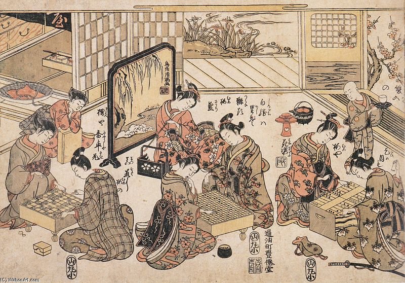 Shogi, Go And Ban-sugoroku — Torii Kiyonaga