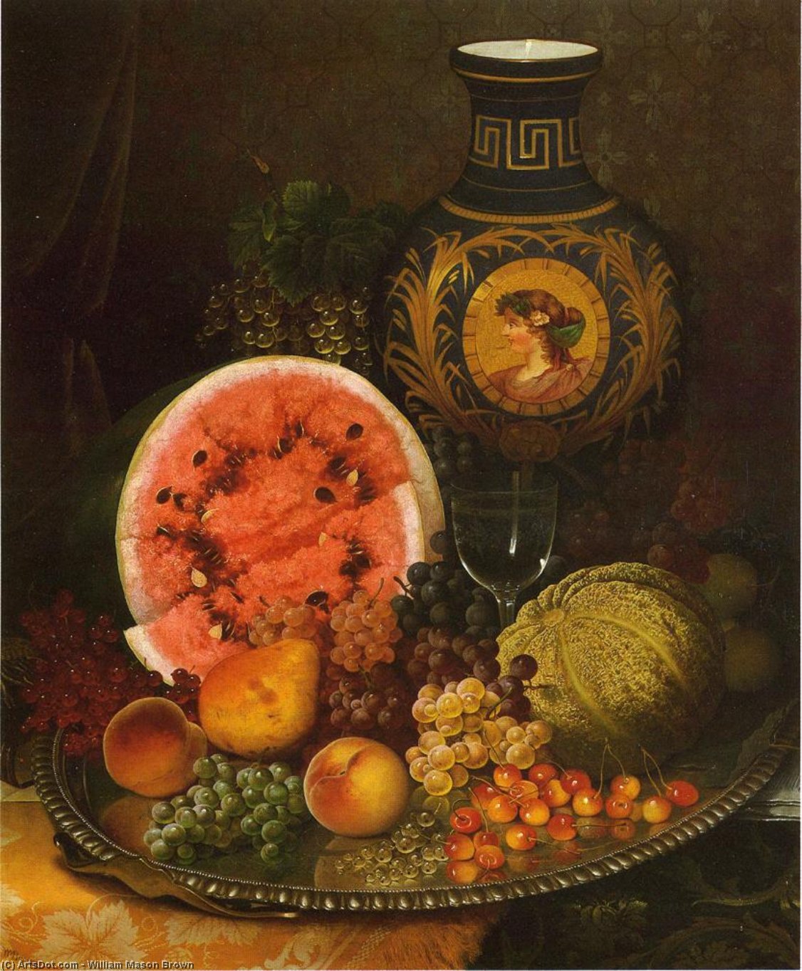 Still Life With Fruit And Vase — William Mason Brown