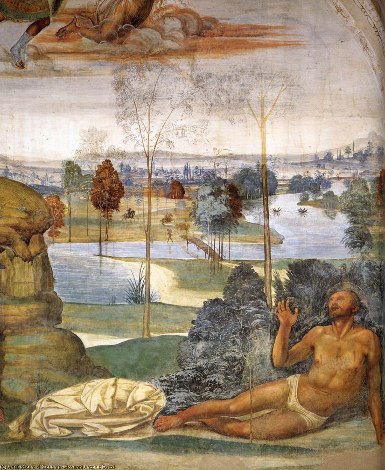 Life Of St Benedict, Scene 8: Benedict Is Tempted (detail) — Il Sodoma (giovanni Antonio Bazzi)