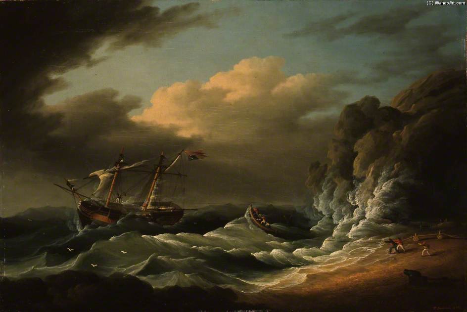 Saving A Crew At Anholt — Francis Sartorius Ii (john Francis Sartorius)