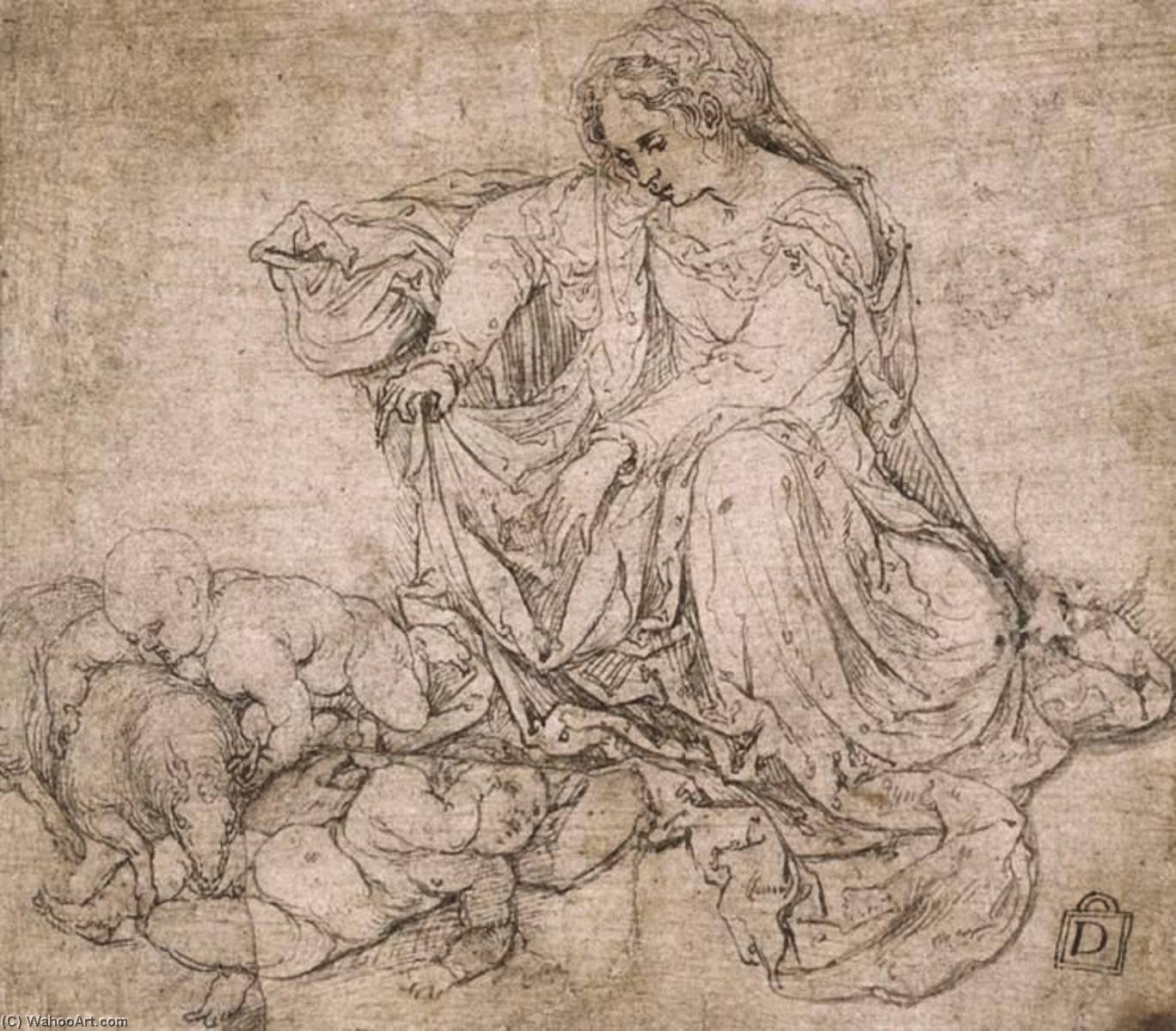 Virgin And Child With St John The Baptist — Jan Gossart