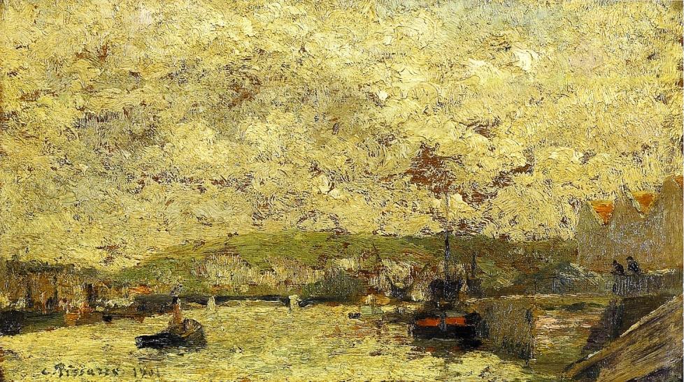 The Seine At Rouen — Camille Pissarro