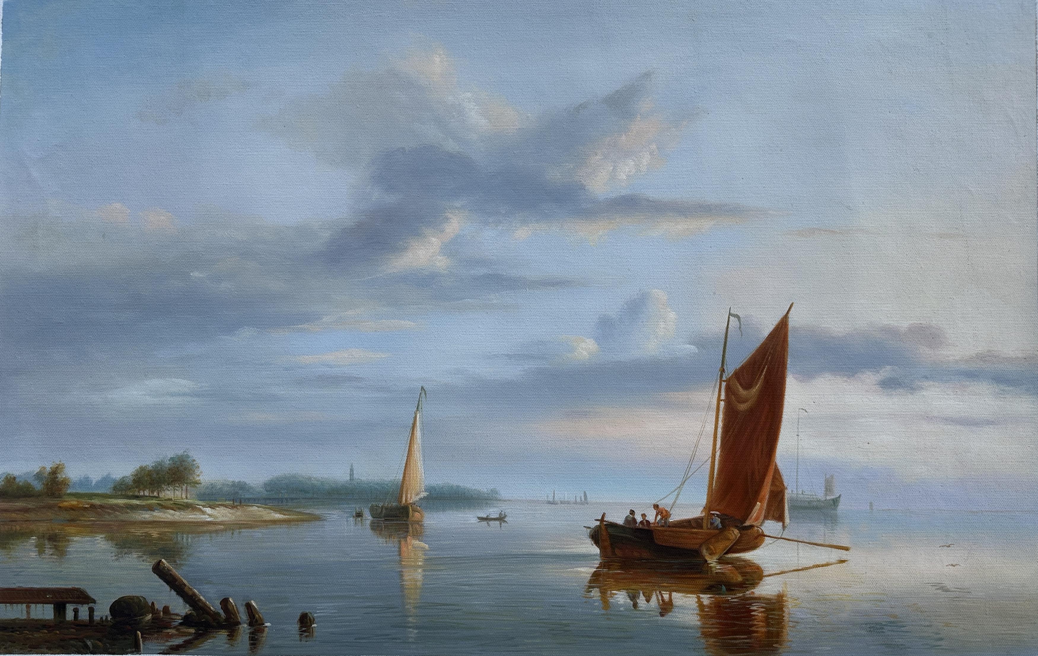 Shipping In A Calm - Hermanus Koekkoek The Elder — Hermanus Koekkoek (the Elder)