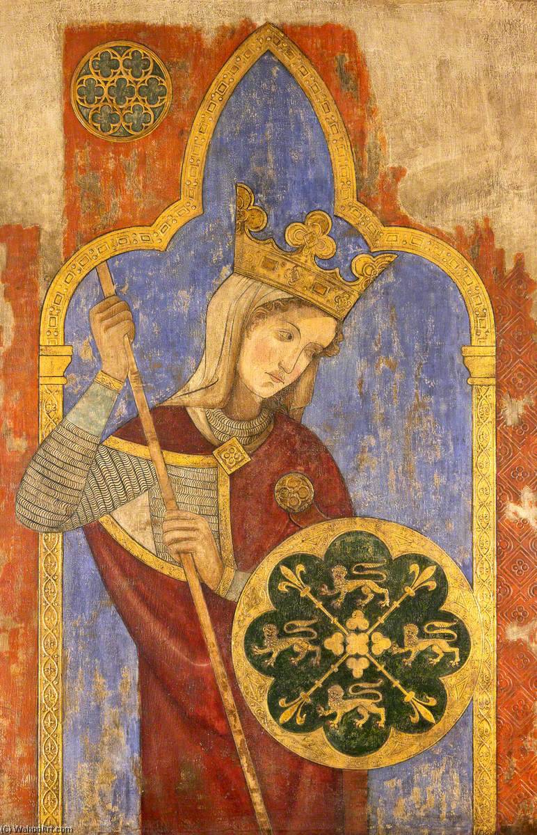 Reconstruction Of Medieval Mural Painting, Virtue — Ernest William Tristram