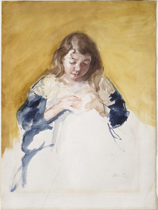 Young Girl In Blue — Mary Stevenson Cassatt