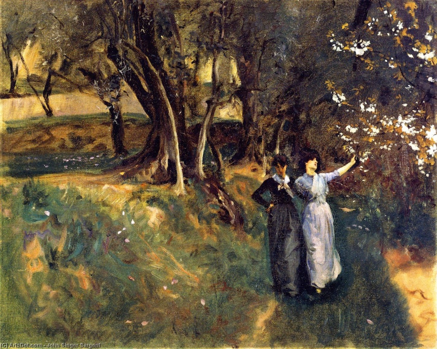 Landscape With Women In The Foreground — John Singer Sargent