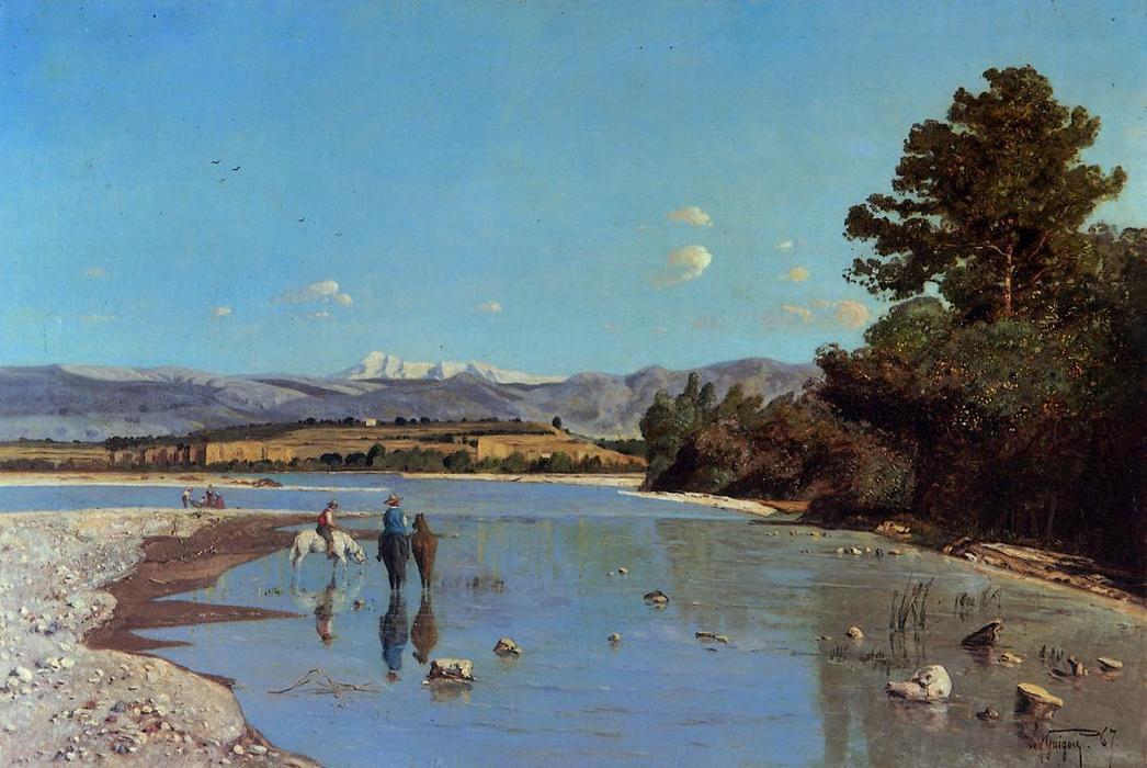 The Banks Of The Durance At Puivert — Paul Camille Guigou