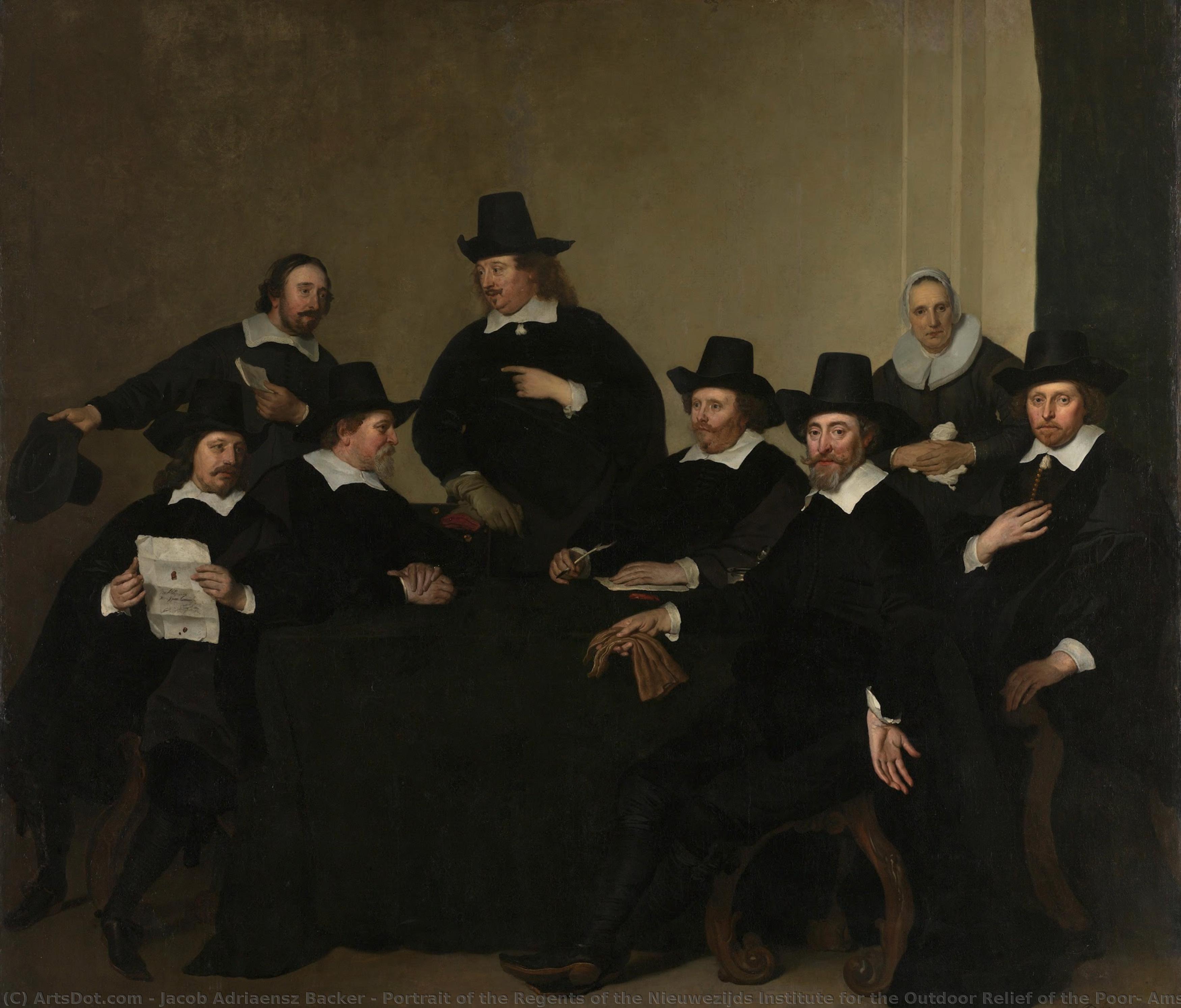 Portrait Of The Regents Of The Nieuwezijds Institute For The Outdoor Relief Of The Poor, Amsterdam, C. 1650, Jacob Adriaensz Backer, C. 1650 — Jacob Adriaensz Backer