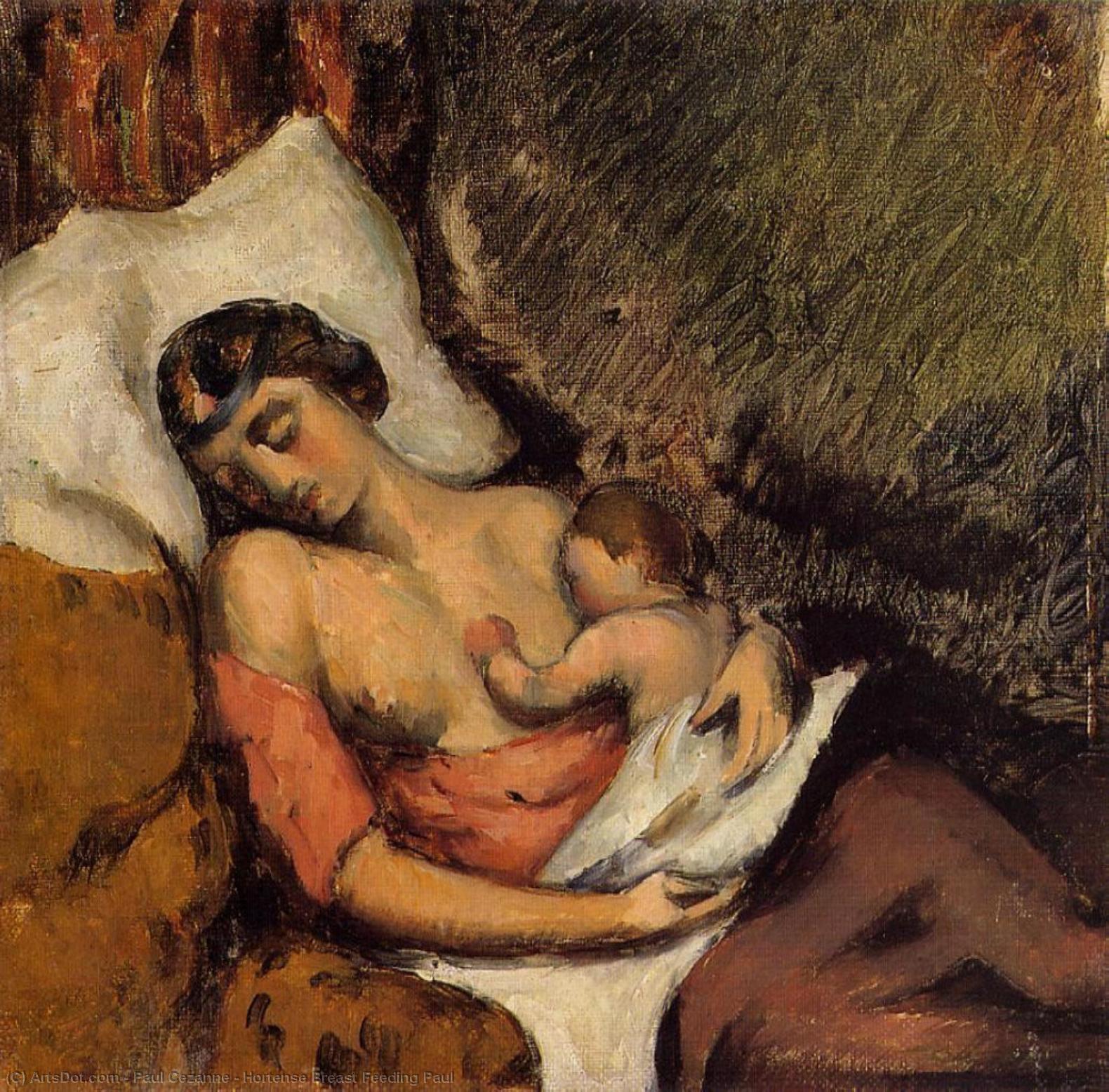 Hortense Breast Feeding Paul — Paul Cézanne
