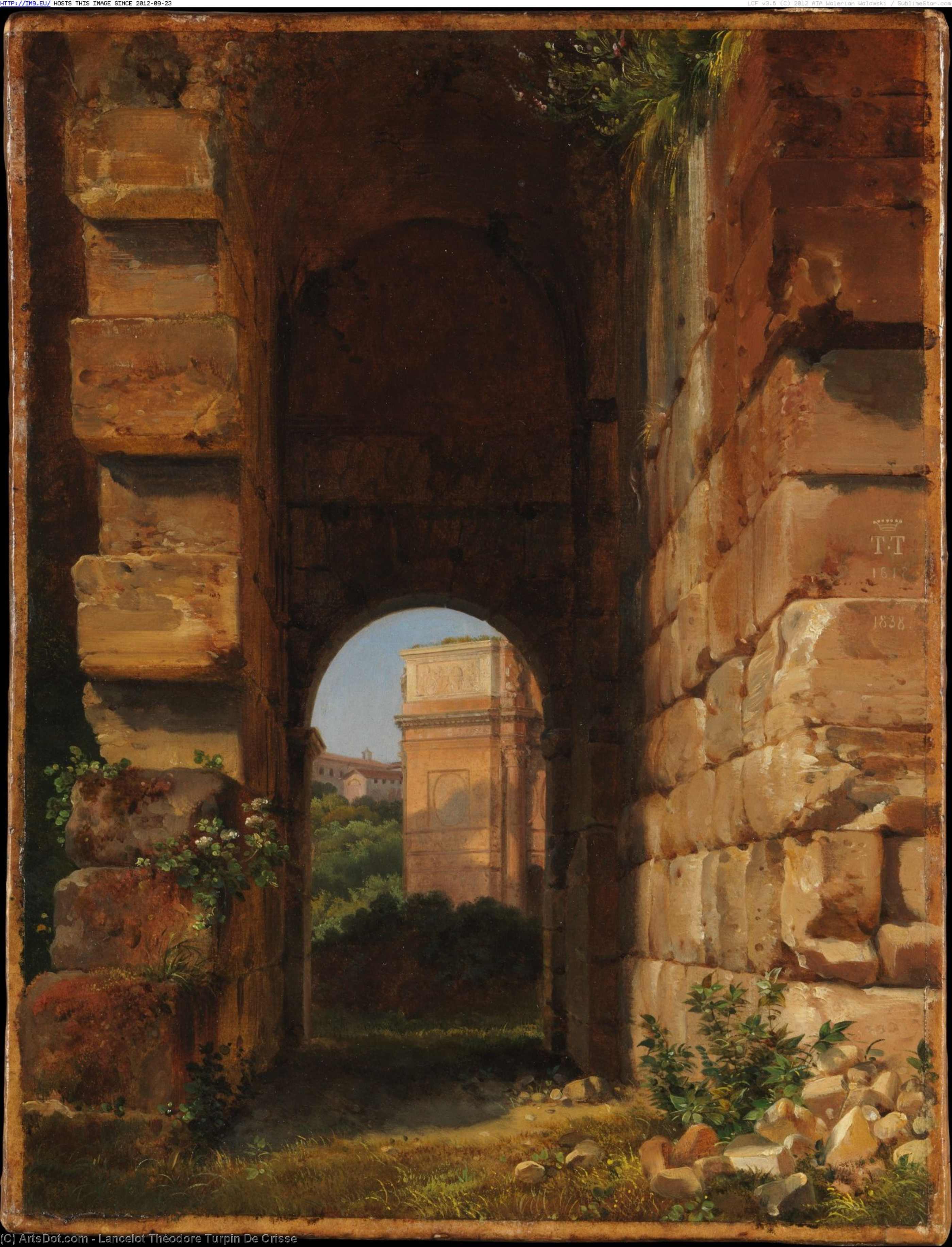 The Arch Of Constantine Seen From The Colosseum (1818 - (1838)) — Lancelot Théodore Turpin De Crisse