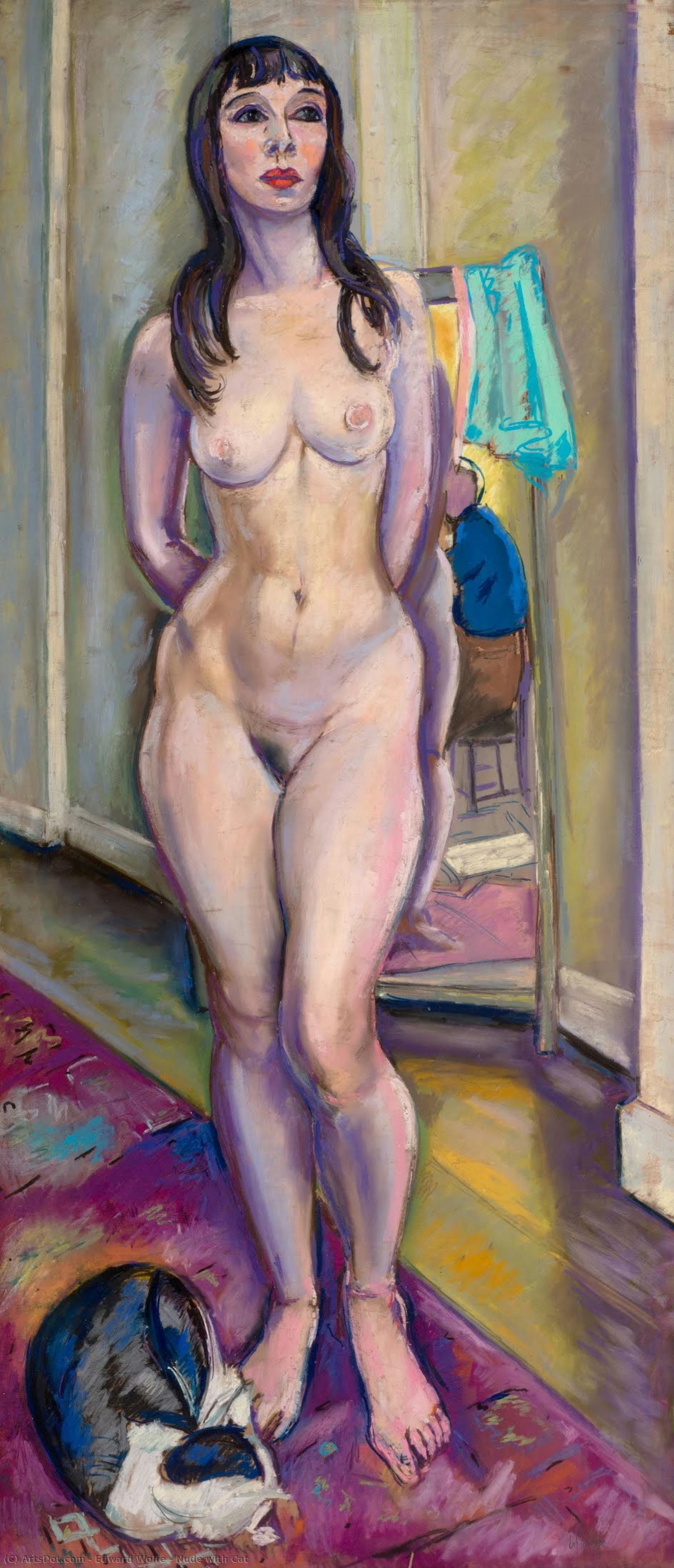 Nude With Cat — Edward Wolfe