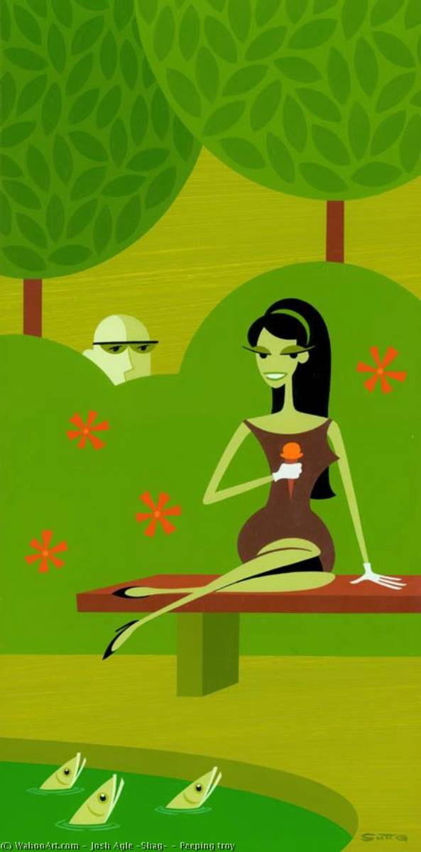 Peeping Troy — Josh Agle (shag)