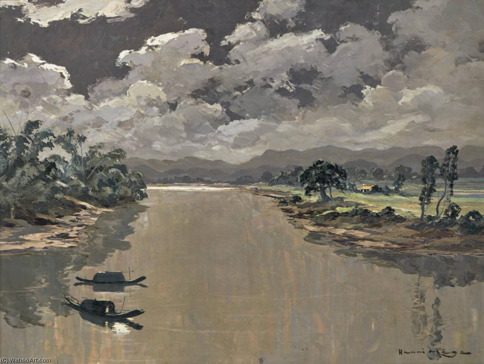 Vue De Hûé, Vietnam (view Of Hue, Vietnam) — Henri Mège