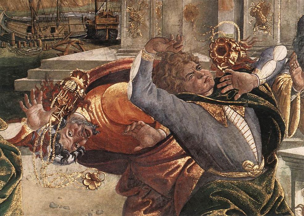 El Castigo De Coré Y El Apedreamiento De Moisés Y Aarón (detalle 3) (capilla Sixtina, Vaticano) — Sandro Botticelli