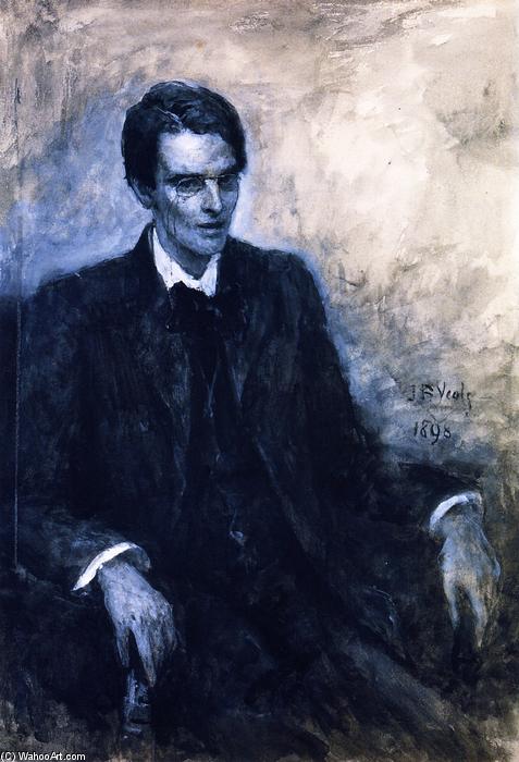 Wash Study Portrait Of William Butler Yeats — John Butler Yeats