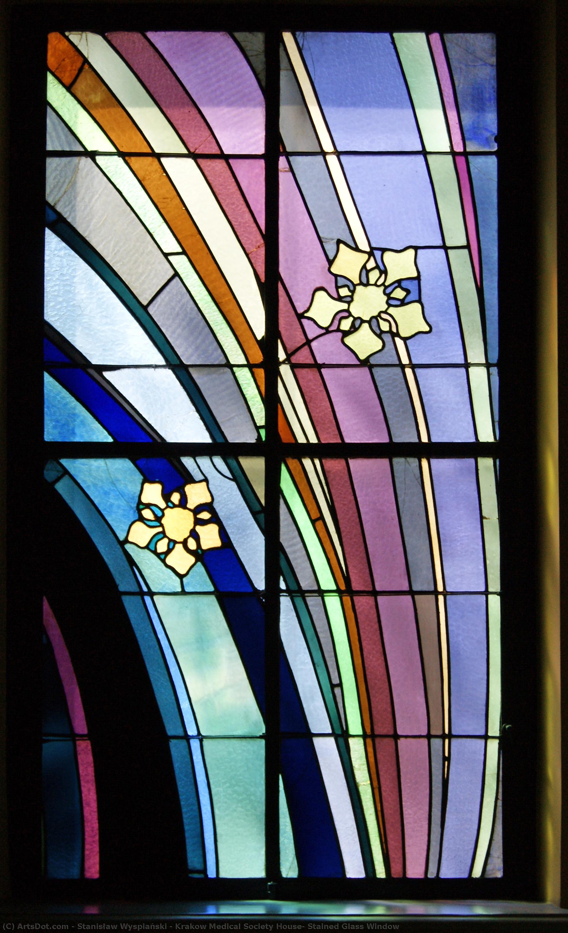 Krakow Medical Society House, Stained Glass Window — Stanislav Visjanski
