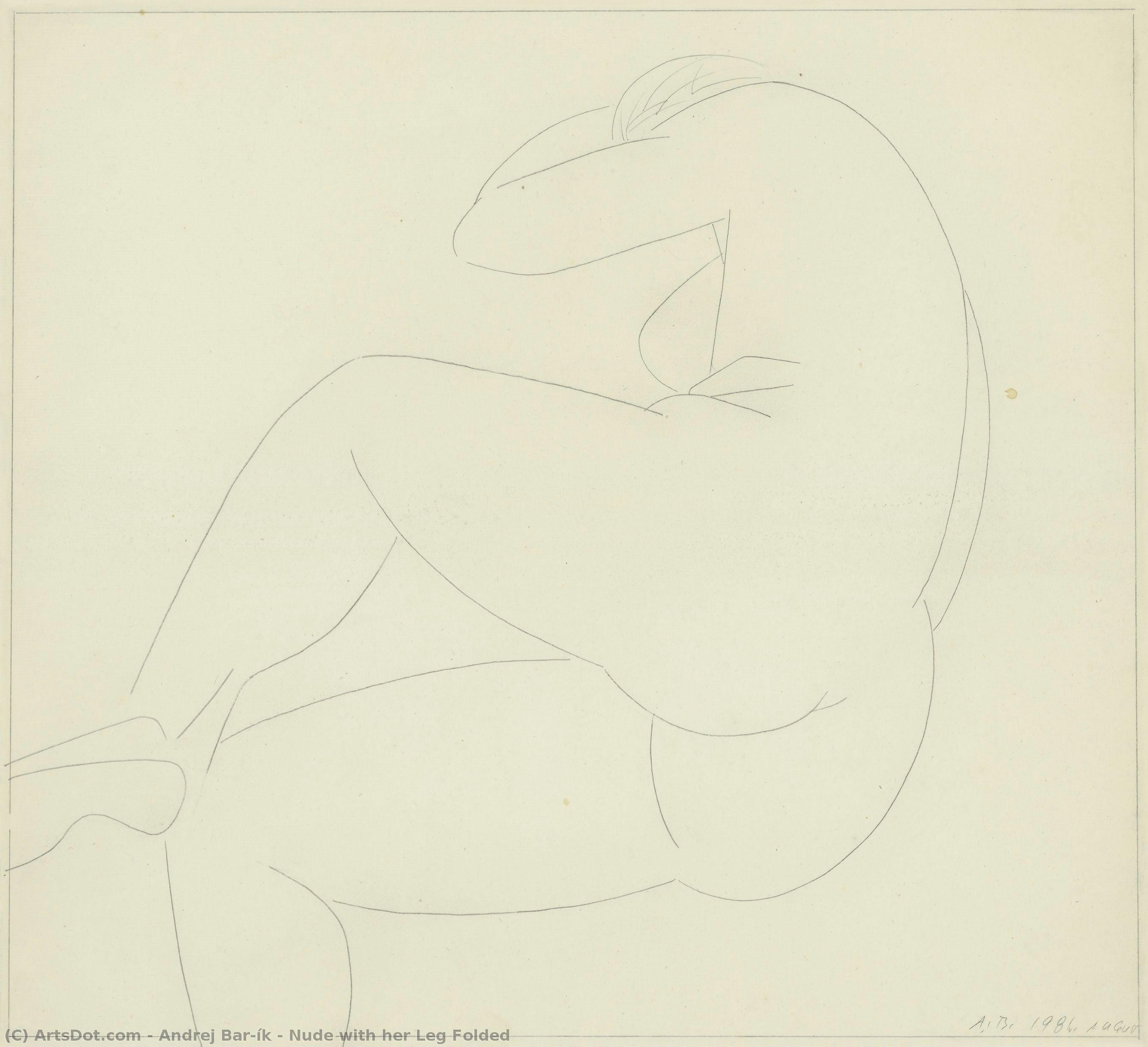 Nude With Her Leg Folded — Andrej Barčík