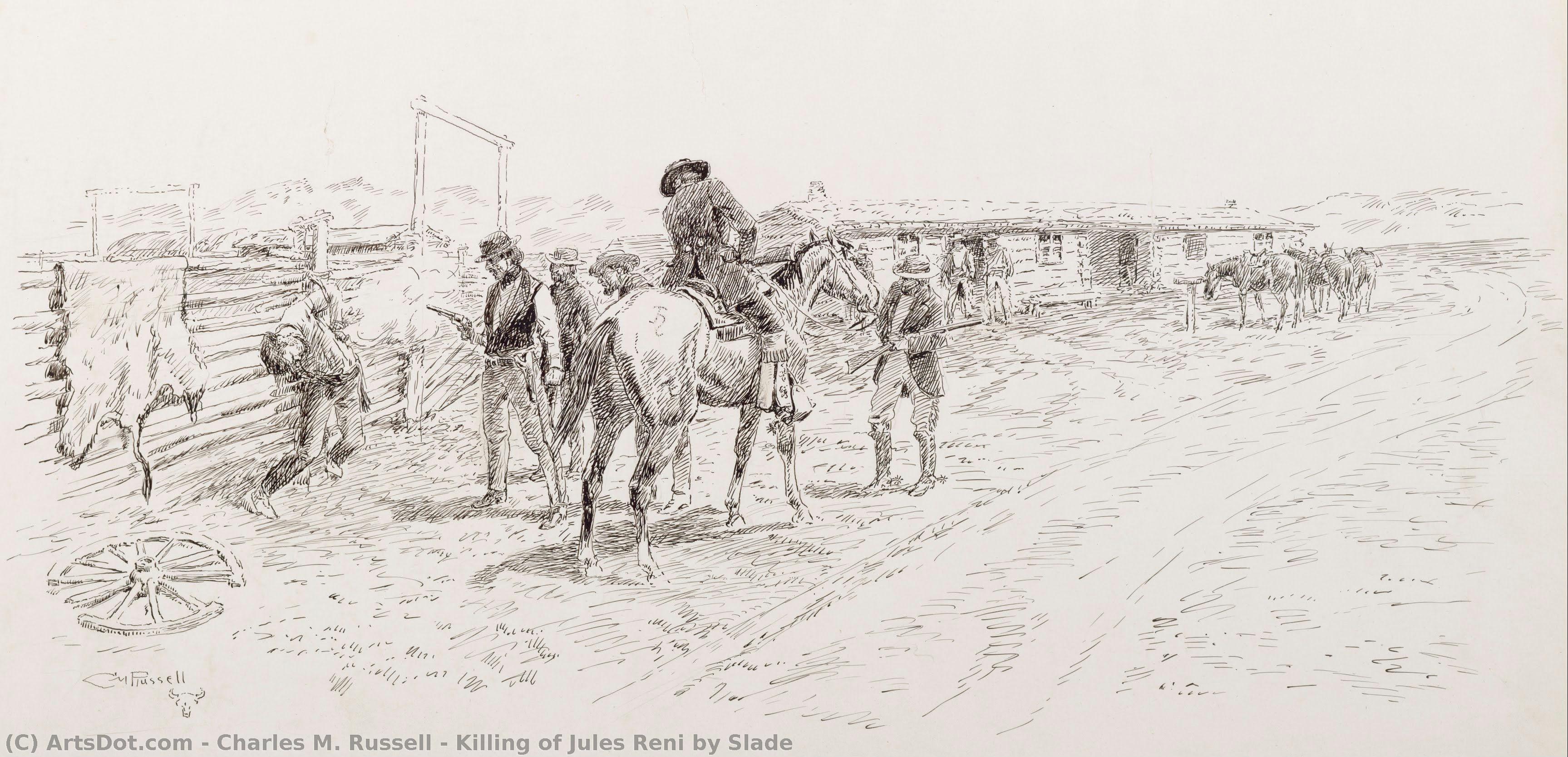 Killing Of Jules Reni By Slade — Charles Marion Russell