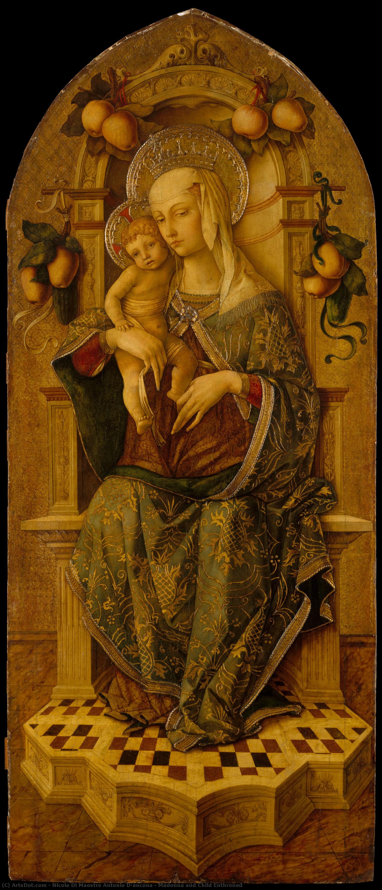 Madonna And Child Enthroned — Nicola Di Maestro Antonio D'ancona