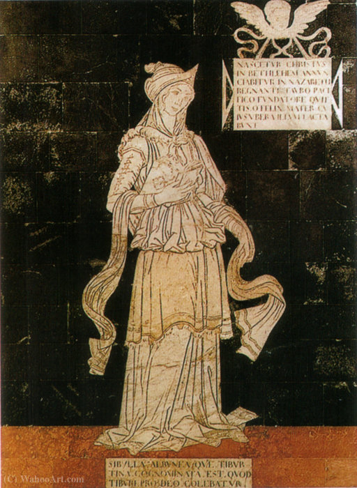 Pavimento Di Siena, Sibilla Tiburtina — Benvenuto Di Giovanni Di Meo Del Guasta