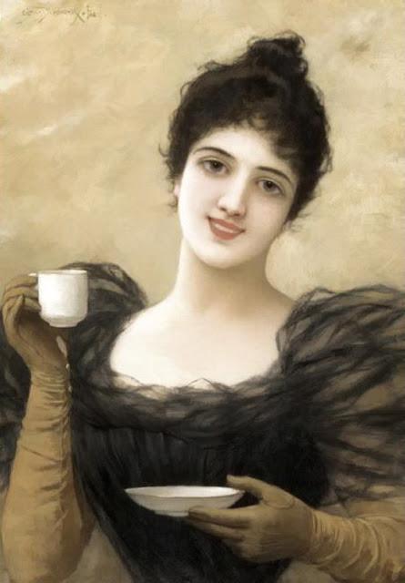 Lady With Coffee Cup — Emile Eisman Semenovsky