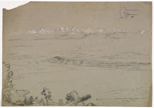 Lake Yverdon Or Neuchatel From The Hill Chaumont, Switzerland — Thomas Cole