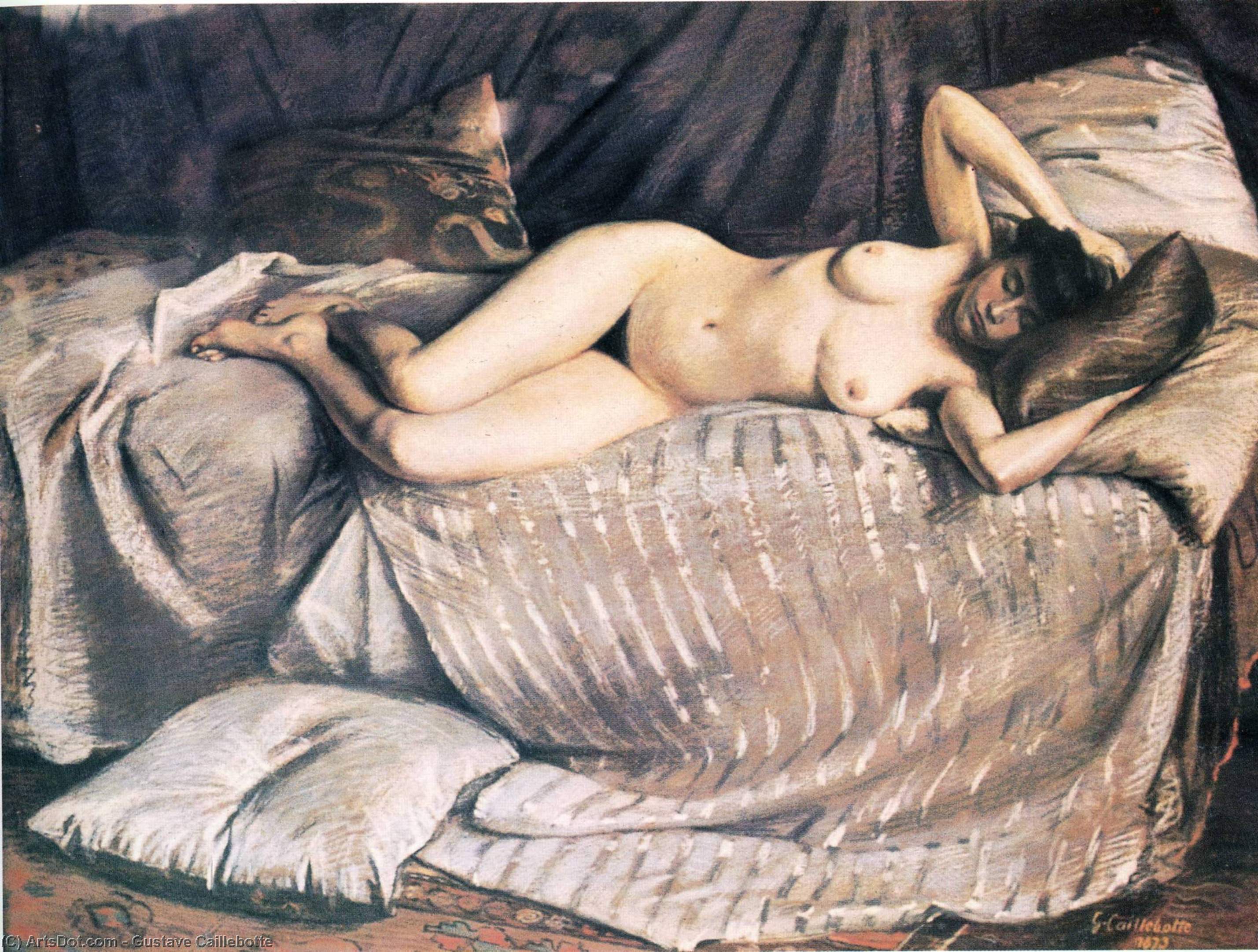 Naked Woman Lying On A Couch — Gustave Caillebotte