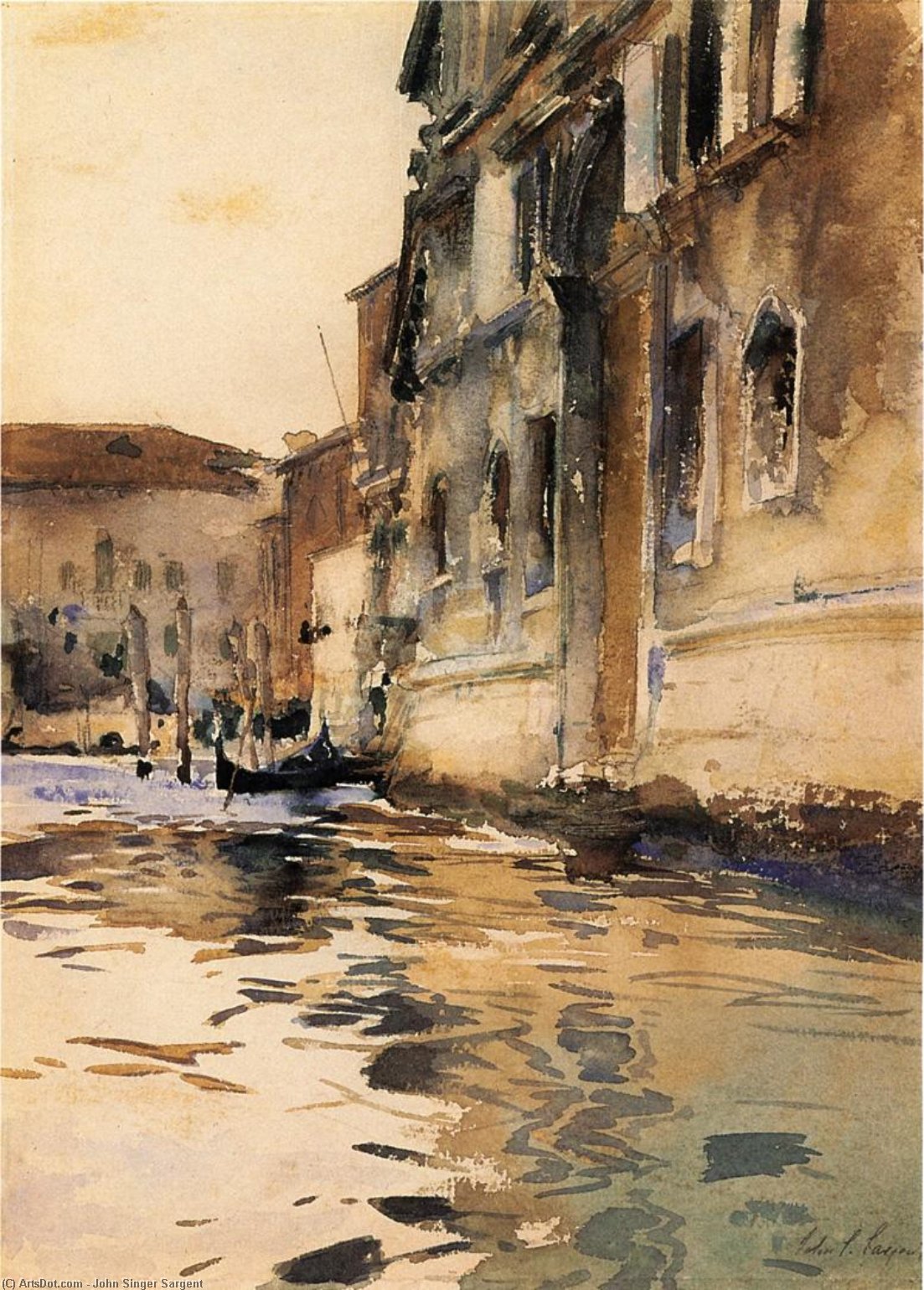 Venetian Canal, Palazzo Corner — John Singer Sargent