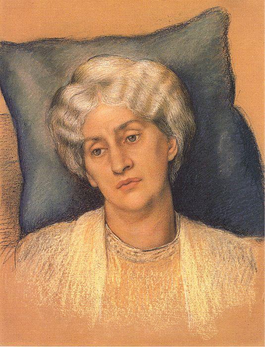 Portrait Of Jane Morris (study For The Hourglass) — Evelyn De Morgan Née Pickering