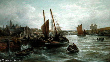 Fishing Boats In Peel Harbour — William Edward Webb