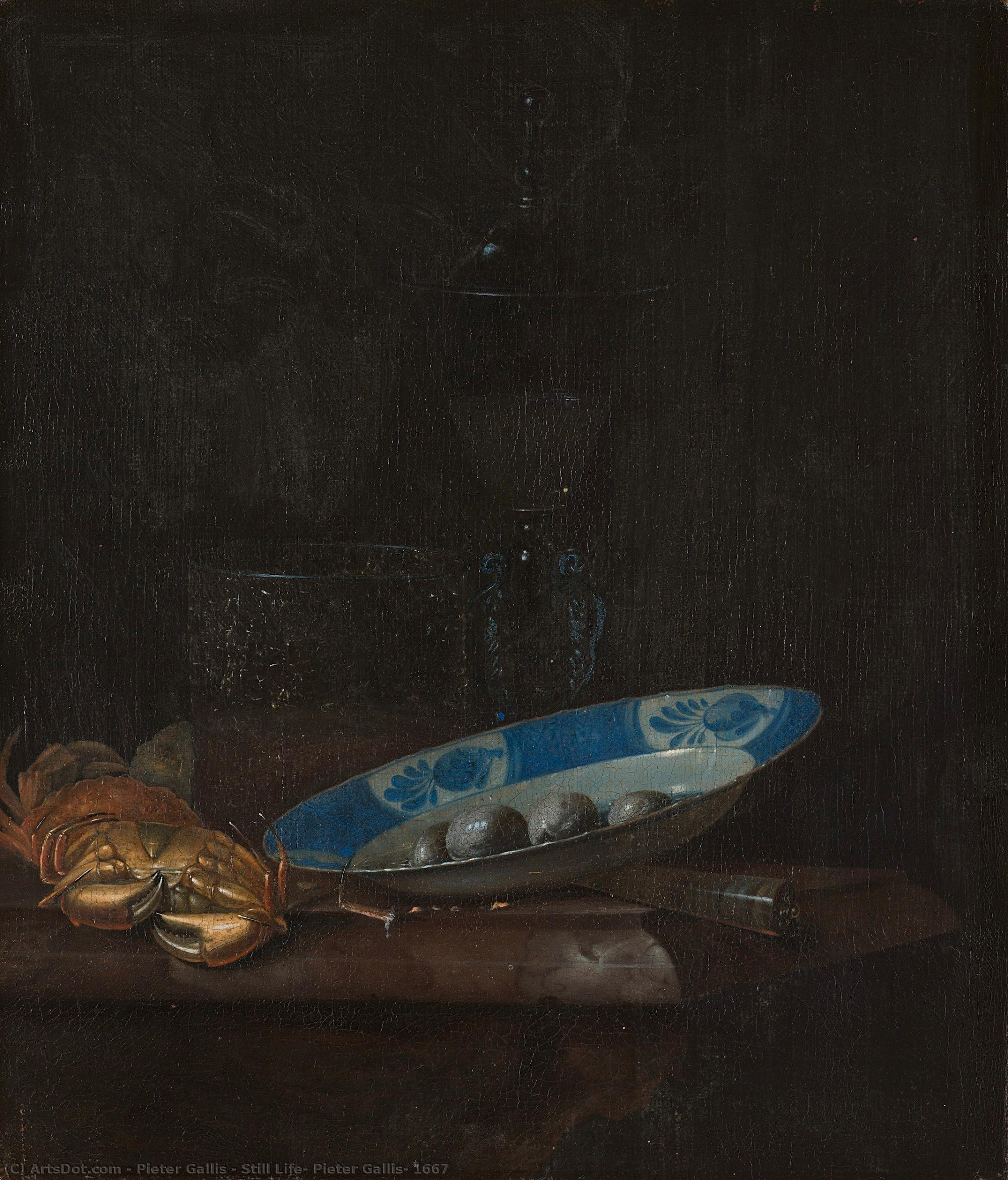 Still Life, Pieter Gallis, 1667 — Pieter Gallis