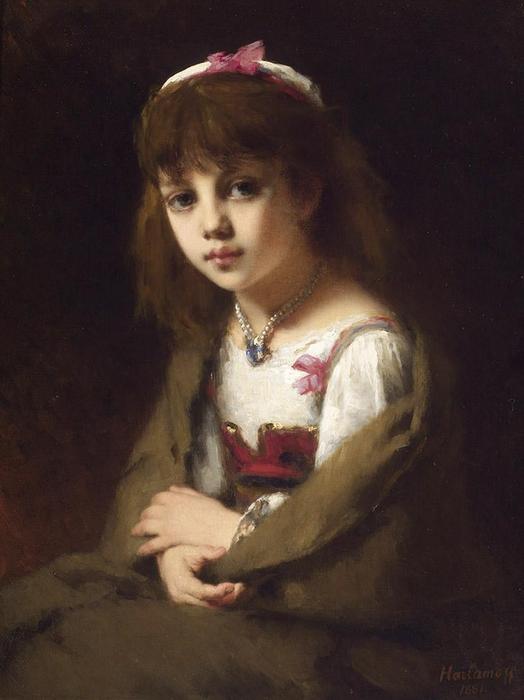 Portrait Of A Young Girl (8) — Alexei Alexeievich Harlamoff